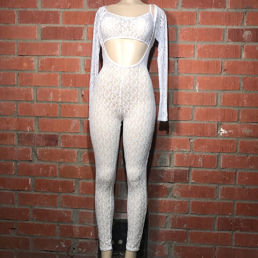 🌺Fame Monster Jumpsuit White